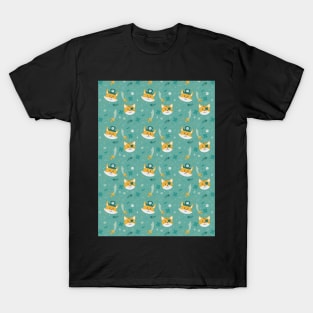 Pirate Kitties Pattern T-Shirt